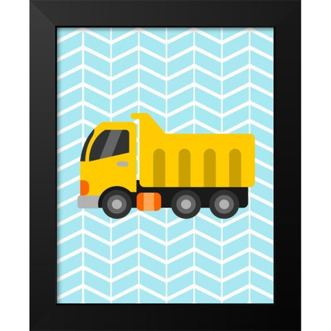 Construction Truck II Black Modern Wood Framed Art Print by Robinson, Tamara