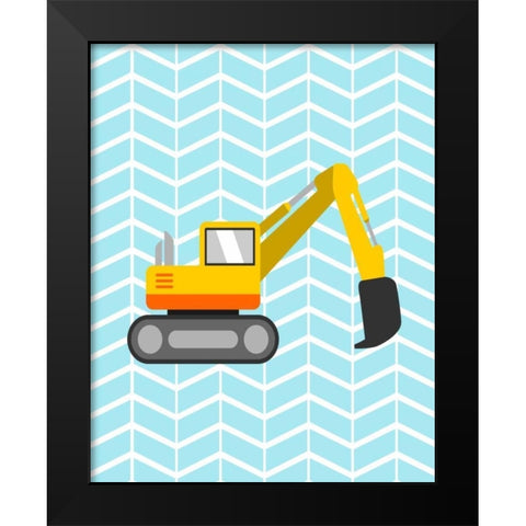 Construction IV Black Modern Wood Framed Art Print by Robinson, Tamara