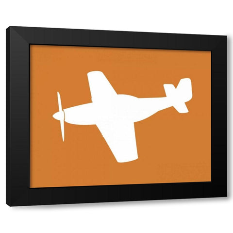Airplane I Black Modern Wood Framed Art Print with Double Matting by Robinson, Tamara