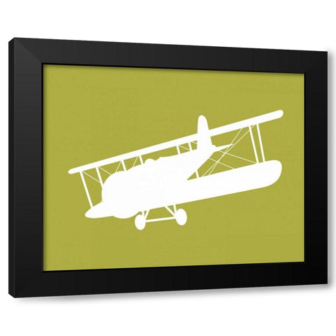 Airplane II Black Modern Wood Framed Art Print with Double Matting by Robinson, Tamara