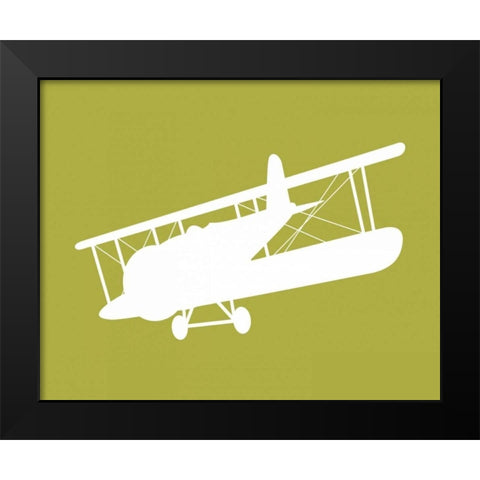 Airplane II Black Modern Wood Framed Art Print by Robinson, Tamara