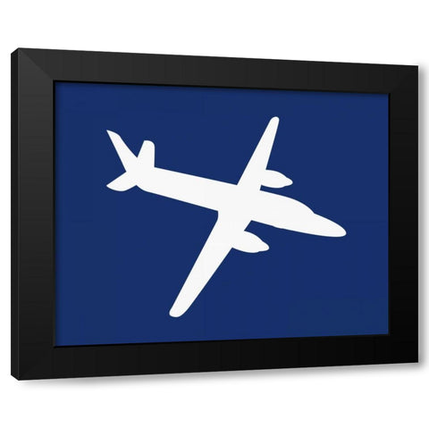 Airplane III Black Modern Wood Framed Art Print with Double Matting by Robinson, Tamara