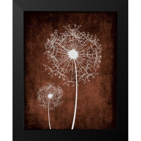 Dandelion on Brown Black Modern Wood Framed Art Print by Robinson, Tamara