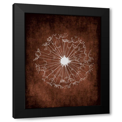 Dandelion on Brown II Black Modern Wood Framed Art Print with Double Matting by Robinson, Tamara