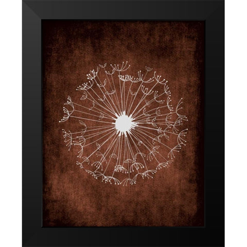 Dandelion on Brown II Black Modern Wood Framed Art Print by Robinson, Tamara