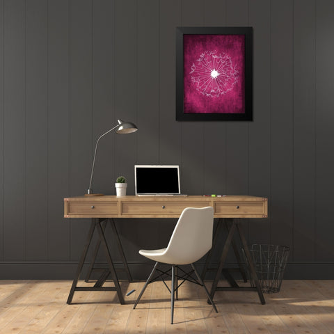 Grunge Dandelion II Black Modern Wood Framed Art Print by Robinson, Tamara