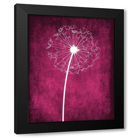 Grunge Dandelion III Black Modern Wood Framed Art Print by Robinson, Tamara