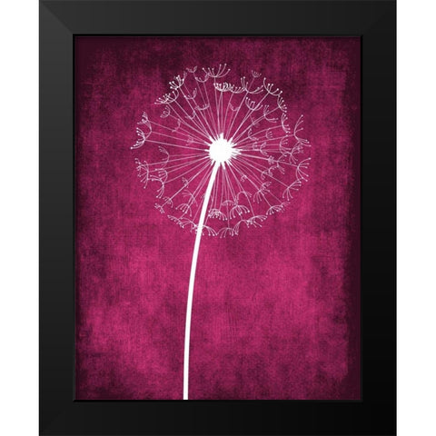 Grunge Dandelion III Black Modern Wood Framed Art Print by Robinson, Tamara