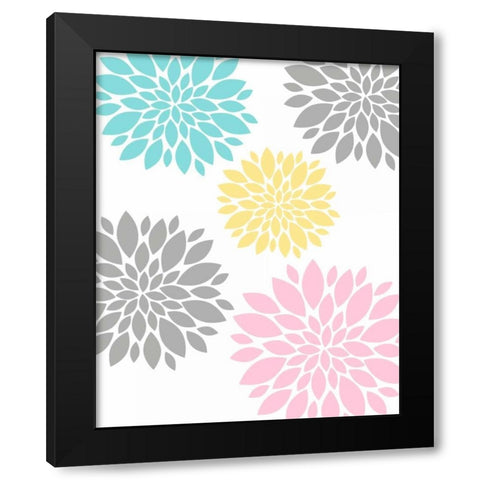 Flowers Black Modern Wood Framed Art Print with Double Matting by Robinson, Tamara