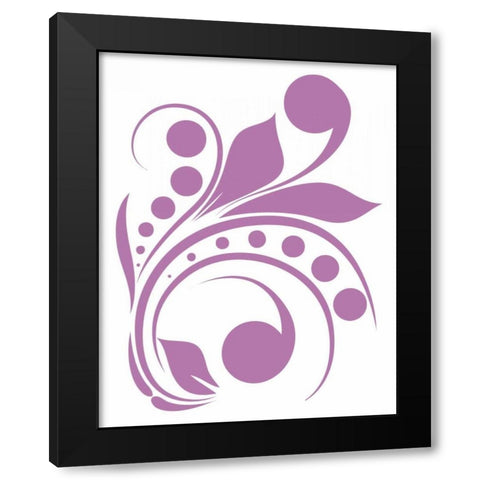 Swirl I  Black Modern Wood Framed Art Print with Double Matting by Robinson, Tamara