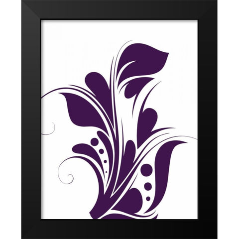 Swirl II Black Modern Wood Framed Art Print by Robinson, Tamara