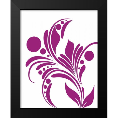 Swirl III Black Modern Wood Framed Art Print by Robinson, Tamara