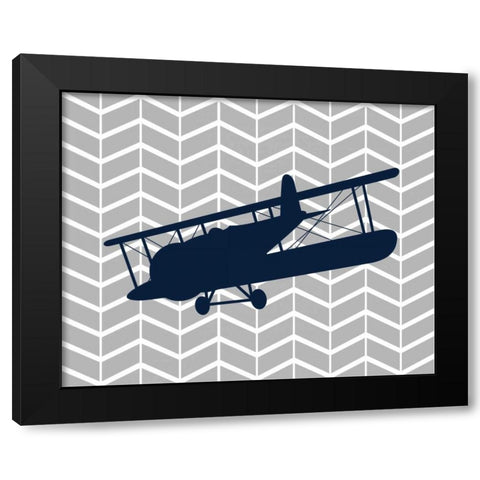 Plane I Black Modern Wood Framed Art Print by Robinson, Tamara