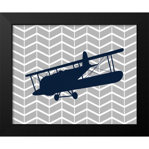 Plane I Black Modern Wood Framed Art Print by Robinson, Tamara
