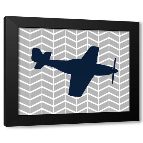 Plane II Black Modern Wood Framed Art Print by Robinson, Tamara