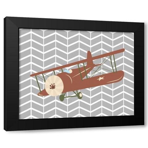 Plane IV Black Modern Wood Framed Art Print by Robinson, Tamara