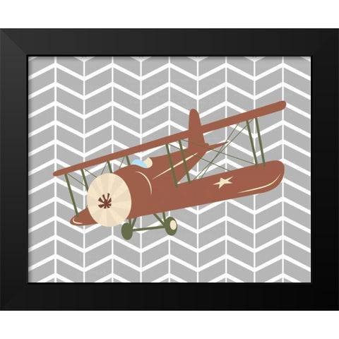 Plane IV Black Modern Wood Framed Art Print by Robinson, Tamara