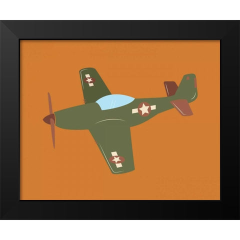 Plane V Black Modern Wood Framed Art Print by Robinson, Tamara
