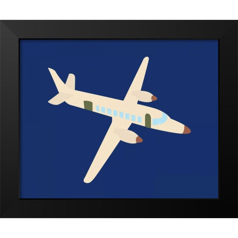 Plane VII Black Modern Wood Framed Art Print by Robinson, Tamara