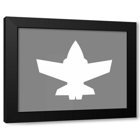 Plane X Black Modern Wood Framed Art Print with Double Matting by Robinson, Tamara