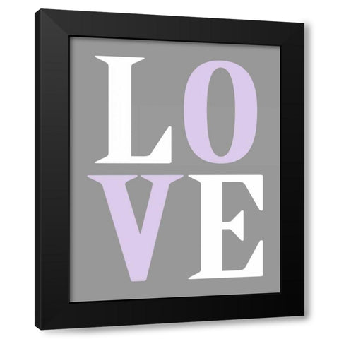 Elephant Love Black Modern Wood Framed Art Print by Robinson, Tamara