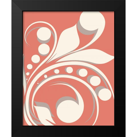 Swirl II Black Modern Wood Framed Art Print by Robinson, Tamara