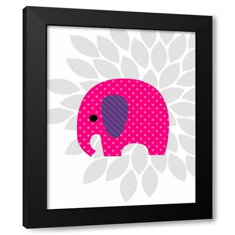 Elephant flower II Black Modern Wood Framed Art Print by Robinson, Tamara