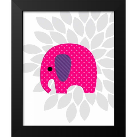 Elephant flower II Black Modern Wood Framed Art Print by Robinson, Tamara