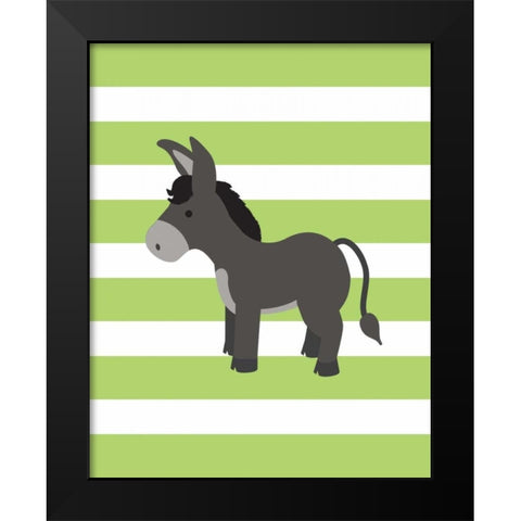 Donkey Stripe Black Modern Wood Framed Art Print by Robinson, Tamara