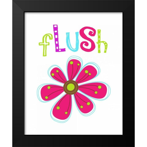 Flush Flower Black Modern Wood Framed Art Print by Robinson, Tamara