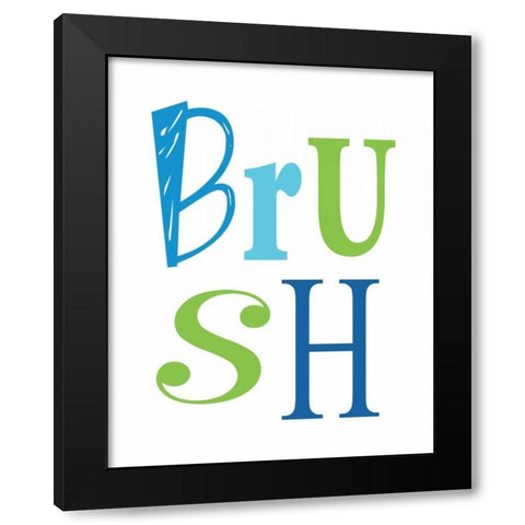 Nautical Brush Black Modern Wood Framed Art Print with Double Matting by Robinson, Tamara