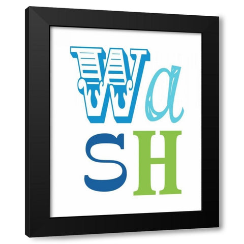 Nautical Wash Black Modern Wood Framed Art Print with Double Matting by Robinson, Tamara