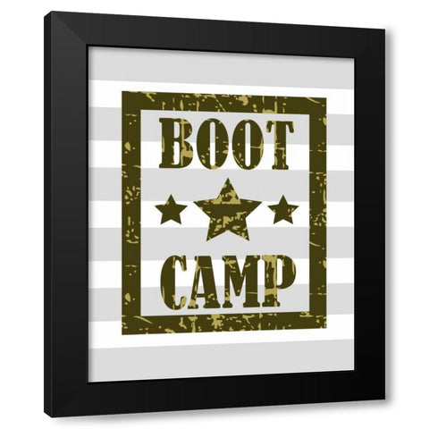 Boot Camp Black Modern Wood Framed Art Print by Robinson, Tamara