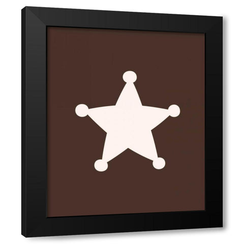 Cowgirl Sheriff Black Modern Wood Framed Art Print with Double Matting by Robinson, Tamara