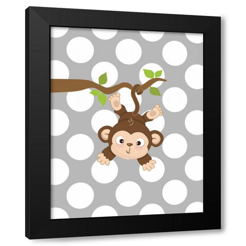 Monkey I Black Modern Wood Framed Art Print by Robinson, Tamara