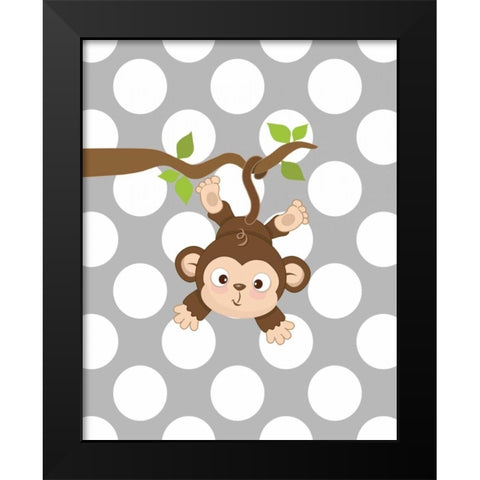 Monkey I Black Modern Wood Framed Art Print by Robinson, Tamara