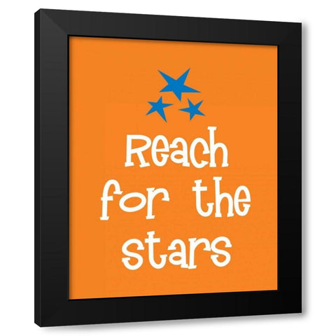 Reach for the Stars Black Modern Wood Framed Art Print by Robinson, Tamara