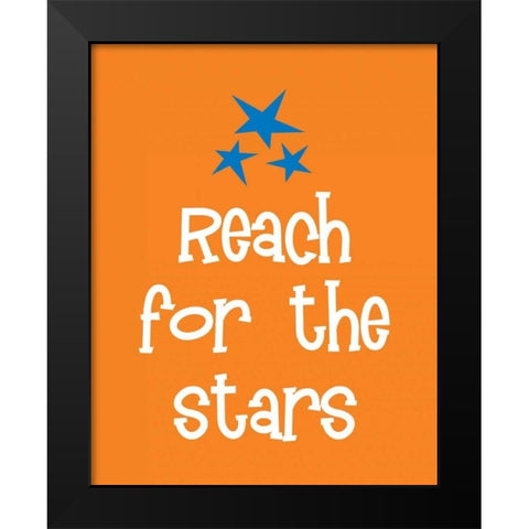 Reach for the Stars Black Modern Wood Framed Art Print by Robinson, Tamara