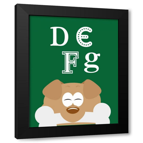 DEFG Animals Black Modern Wood Framed Art Print with Double Matting by Robinson, Tamara