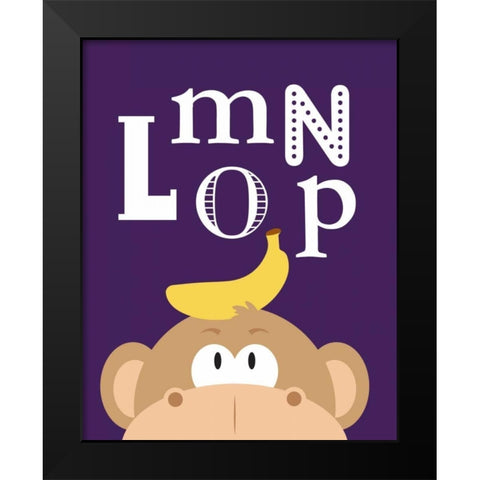 LMNOP Animals Black Modern Wood Framed Art Print by Robinson, Tamara