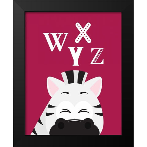 WXYZ Animals Black Modern Wood Framed Art Print by Robinson, Tamara