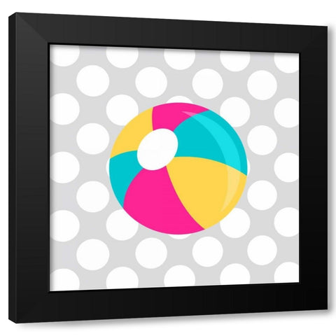 Beach Bathroom I Black Modern Wood Framed Art Print with Double Matting by Robinson, Tamara