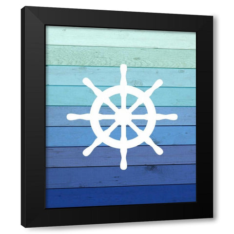 Wheel Ombre Wood Black Modern Wood Framed Art Print by Robinson, Tamara