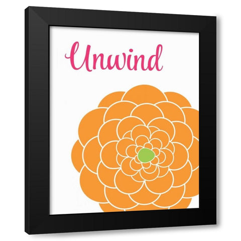 Colorful Unwind Black Modern Wood Framed Art Print by Robinson, Tamara
