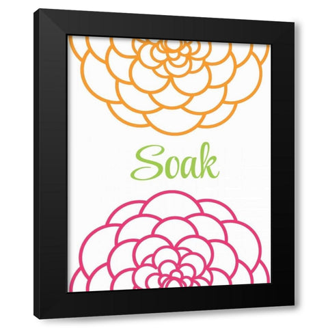 Colorful Soak Black Modern Wood Framed Art Print with Double Matting by Robinson, Tamara