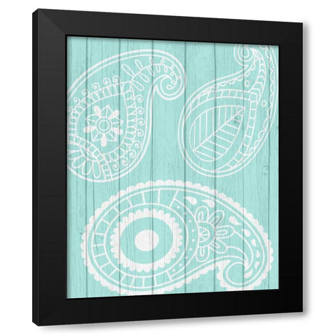 Paisley I Black Modern Wood Framed Art Print by Robinson, Tamara