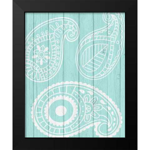 Paisley I Black Modern Wood Framed Art Print by Robinson, Tamara