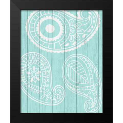 Paisley II Black Modern Wood Framed Art Print by Robinson, Tamara