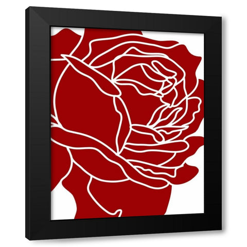 Zoom Flower I Black Modern Wood Framed Art Print by Robinson, Tamara