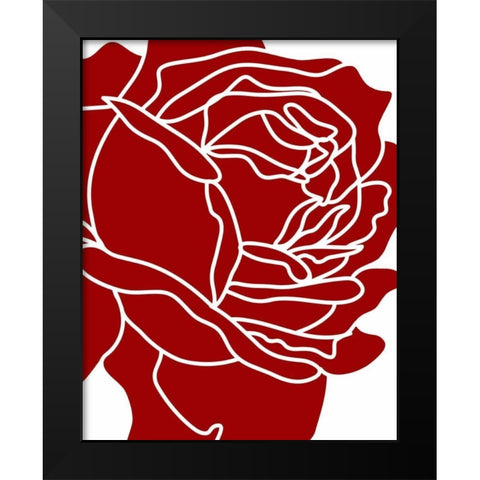 Zoom Flower I Black Modern Wood Framed Art Print by Robinson, Tamara